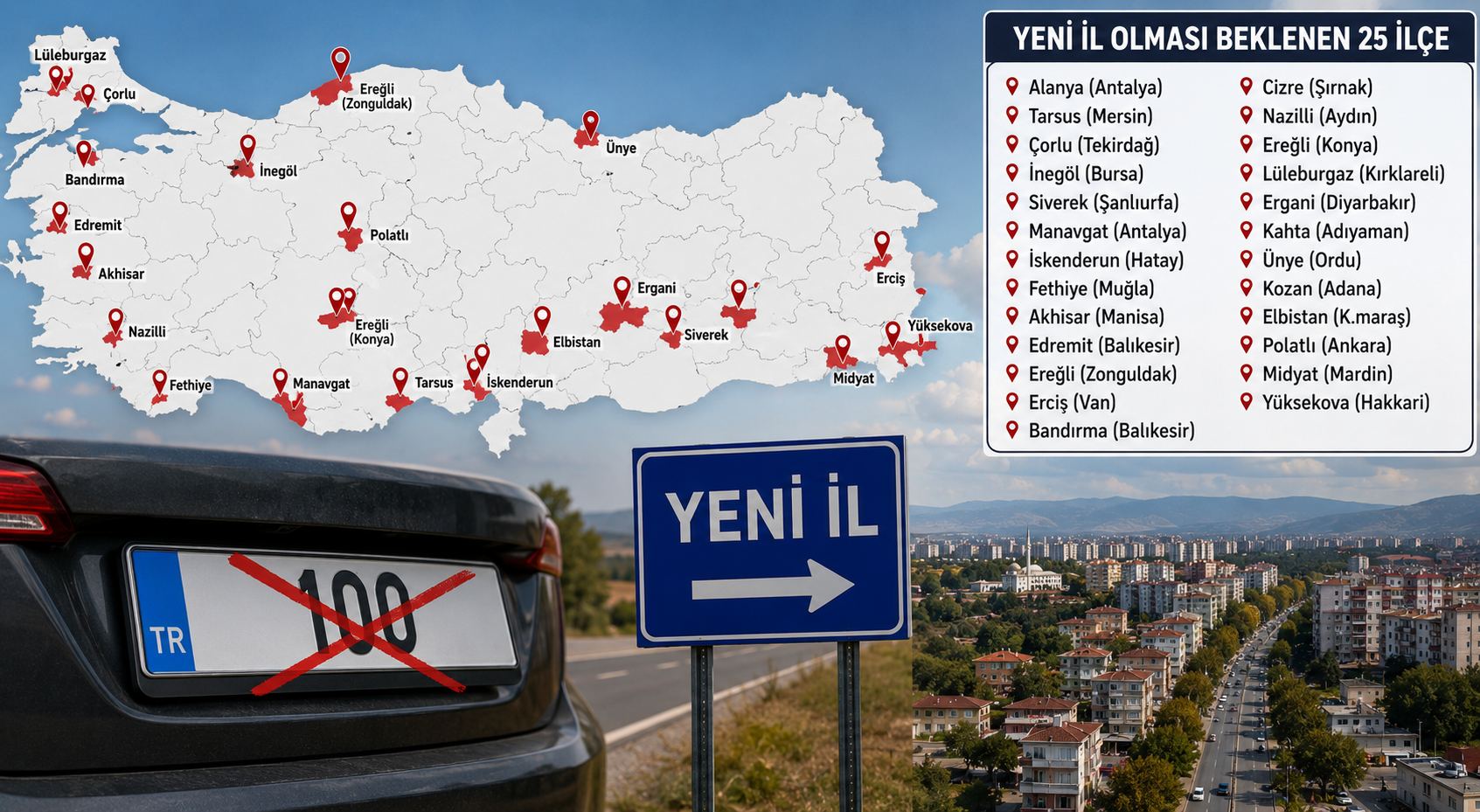 Türkiye'de il sayısını 81'den 106'ya çıkaracak tarihi düzenleme için gözler