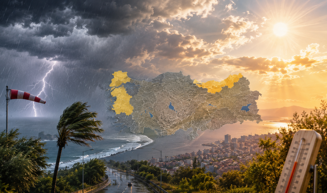 Meteoroloji Genel Müdürlüğü, Türkiye'nin kuzeydoğu kesimleri için kuvvetli yerel sağanak