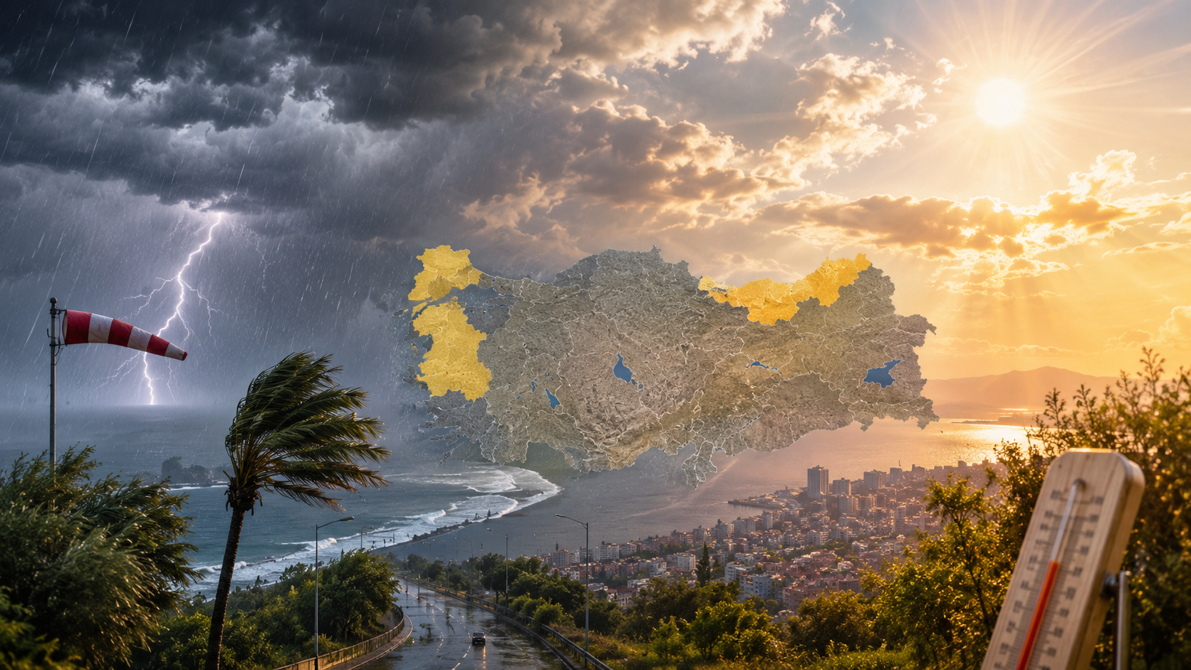 Meteoroloji Genel Müdürlüğü, Türkiye'nin kuzeydoğu kesimleri için kuvvetli yerel sağanak