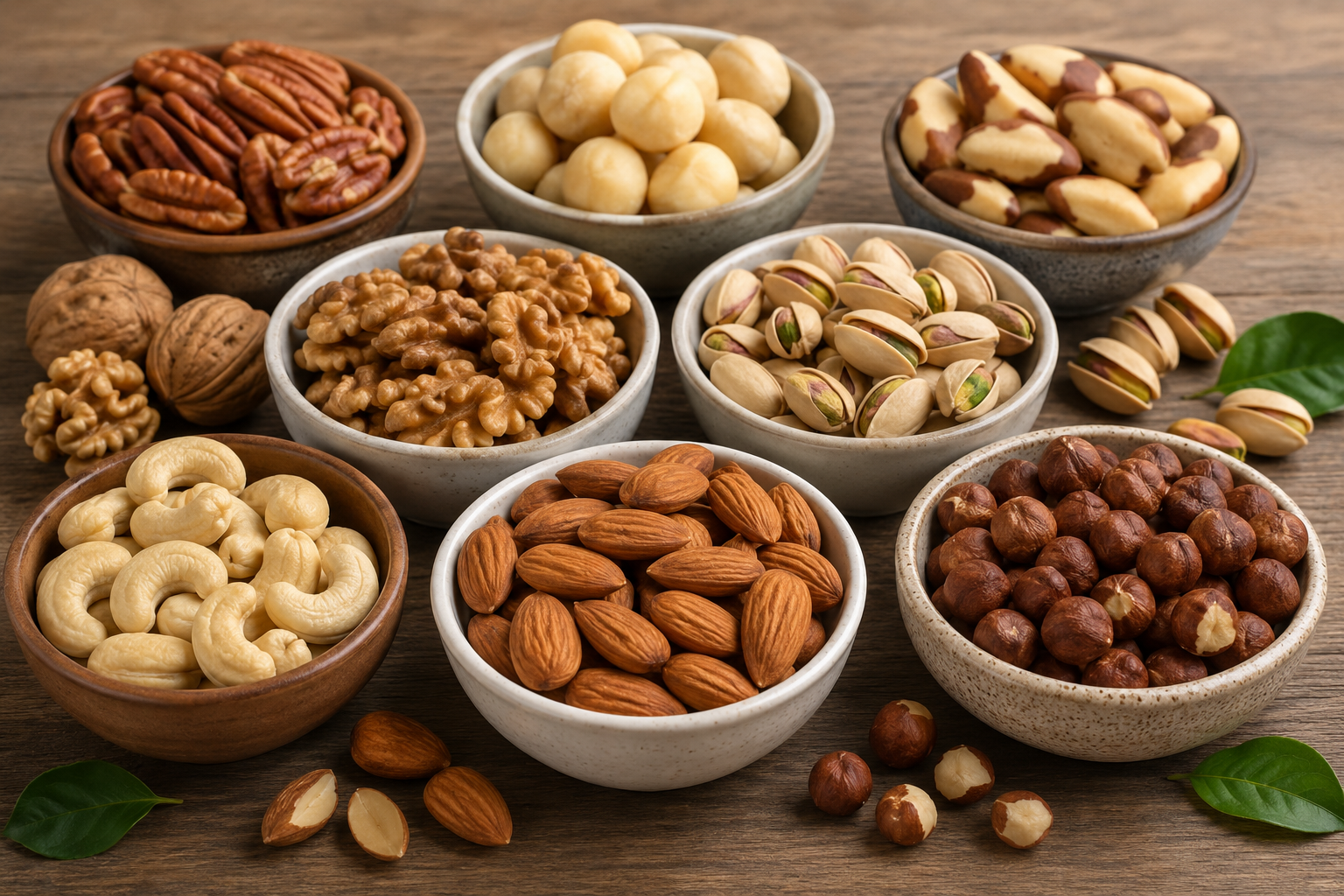 Kuruyemişler; içerdikleri sağlıklı yağlar, protein, lif, vitamin ve mineraller sayesinde