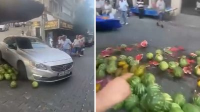 Alkollü kadın sürücü pazarı birbirine kattı... Geri manevra yapmak yerine