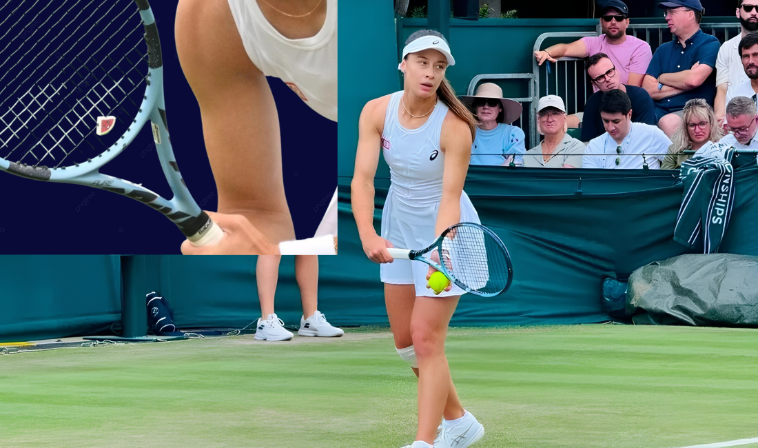 Wimbledon’da mücadele eden Zeynep Sönmez'in Filistin'e destek için raketine eklediği
