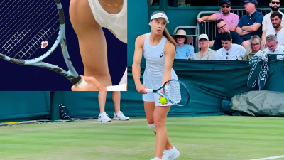 Wimbledon’da mücadele eden Zeynep Sönmez'in Filistin'e destek için raketine eklediği