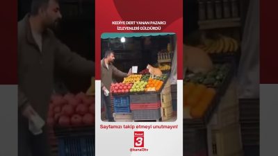 Kanal 3Cum, Temmuz 17, 2026 8:00amURL:Embed:Kediye dert yanan pazarcı izleyenleri