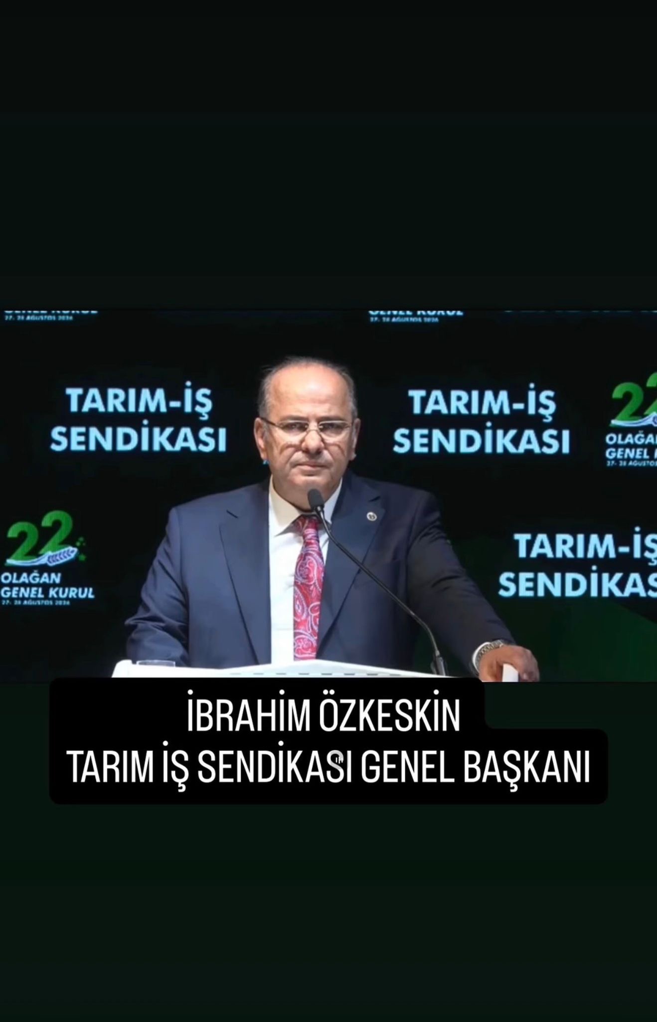 Afyonkarahisar Sandıklılı hemşehrimiz İbrahim Özkeskin, Türk-İş'e bağlı Tarım-İş Sendikası Genel