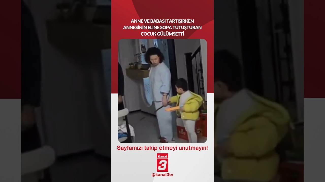 Anne ve babası tartışırken annesinin eline sopa tutuşturan çocuk gülümsetti…