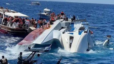 Kuzey Kıbrıs'ın Girne kenti açıklarında 259'u yolcu, 8'i mürettebat 267