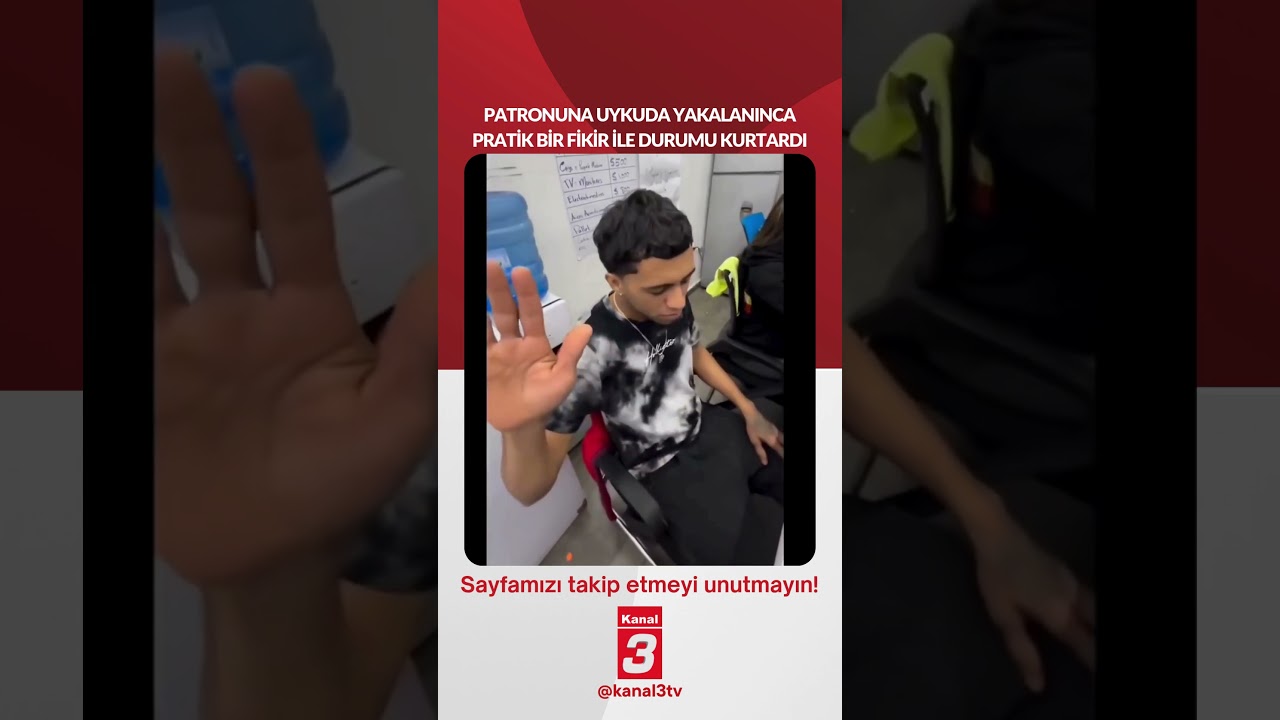Patronuna uykuda yakalanınca pratik bir fikir ile durumu kurtardı… 📶https://kanal3.com.tr/