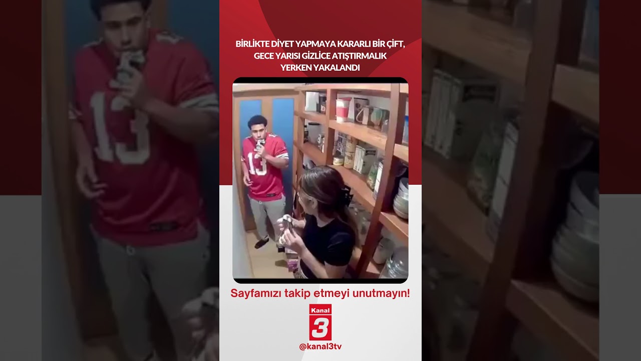 Birlikte diyet yapmaya kararlı bir çift, gece yarısı gizlice atıştırmalık