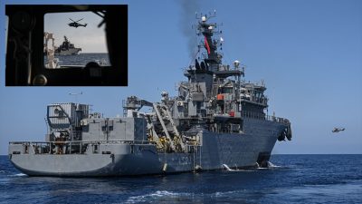 Girne-Mersin seferinde batan geminin arama çalışmaları için bölgeye giden TCG