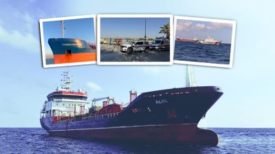 Silivri açıklarında Türk bayraklı ALSU ile TUĞBERK İMAMOĞLU isimli iki