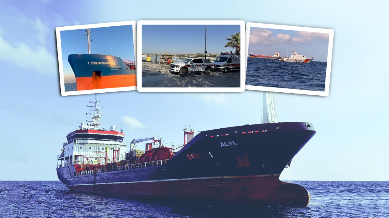 Silivri açıklarında Türk bayraklı ALSU ile TUĞBERK İMAMOĞLU isimli iki