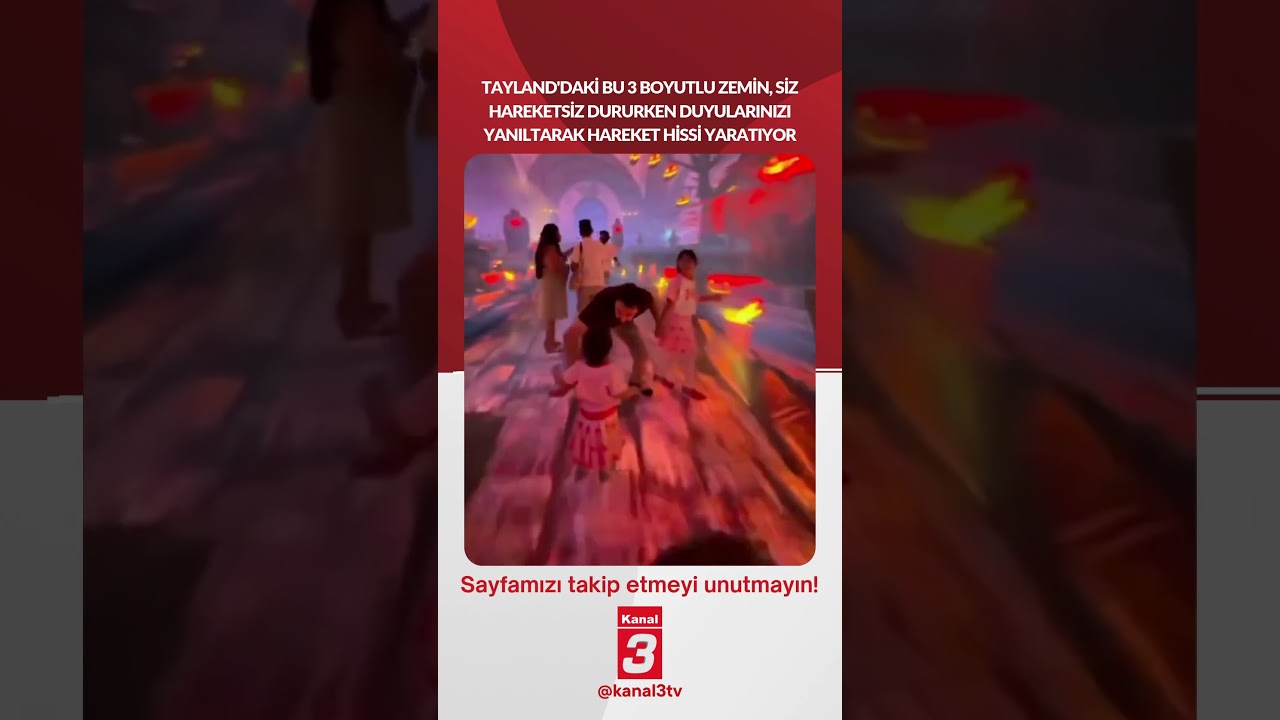Tayland’daki bu 3 boyutlu zemin, siz hareketsiz dururken hareket hissi