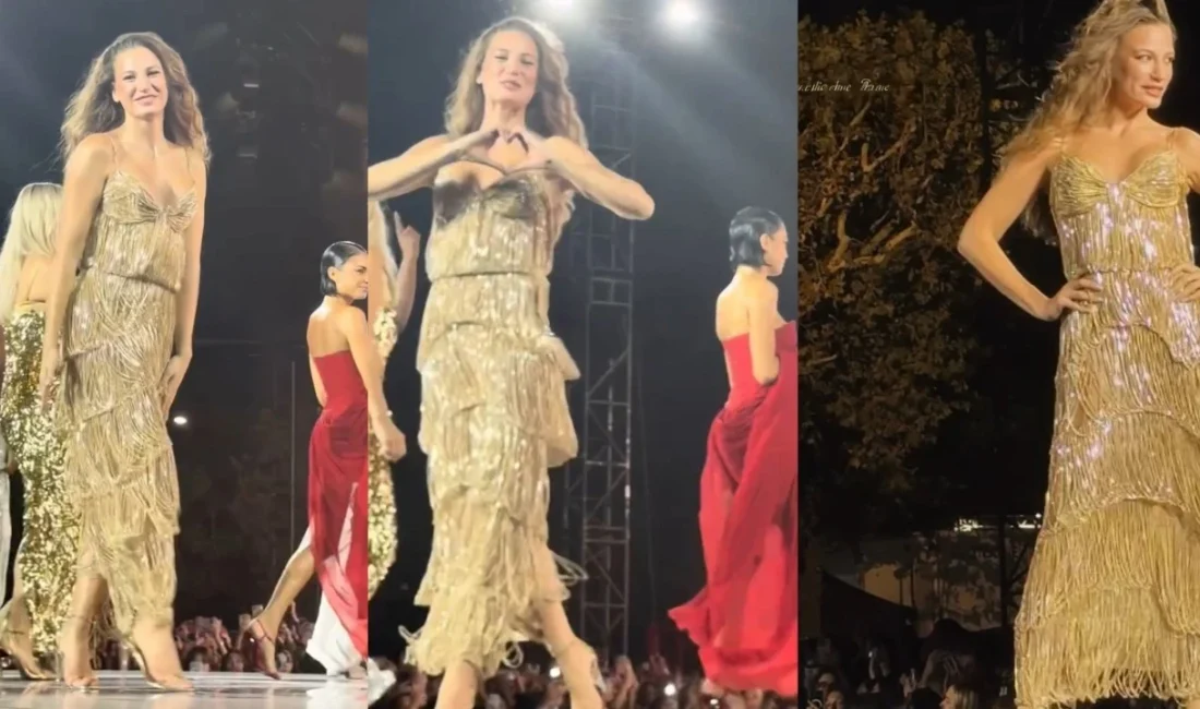 Ünlü oyuncu Serenay Sarıkaya, Paris Moda Haftası kapsamında Eyfel Kulesi
