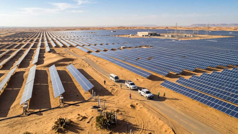 Çin'in Gobi Çölü'ne kurduğu devasa güneş enerjisi santralleri, elektrik üretmenin