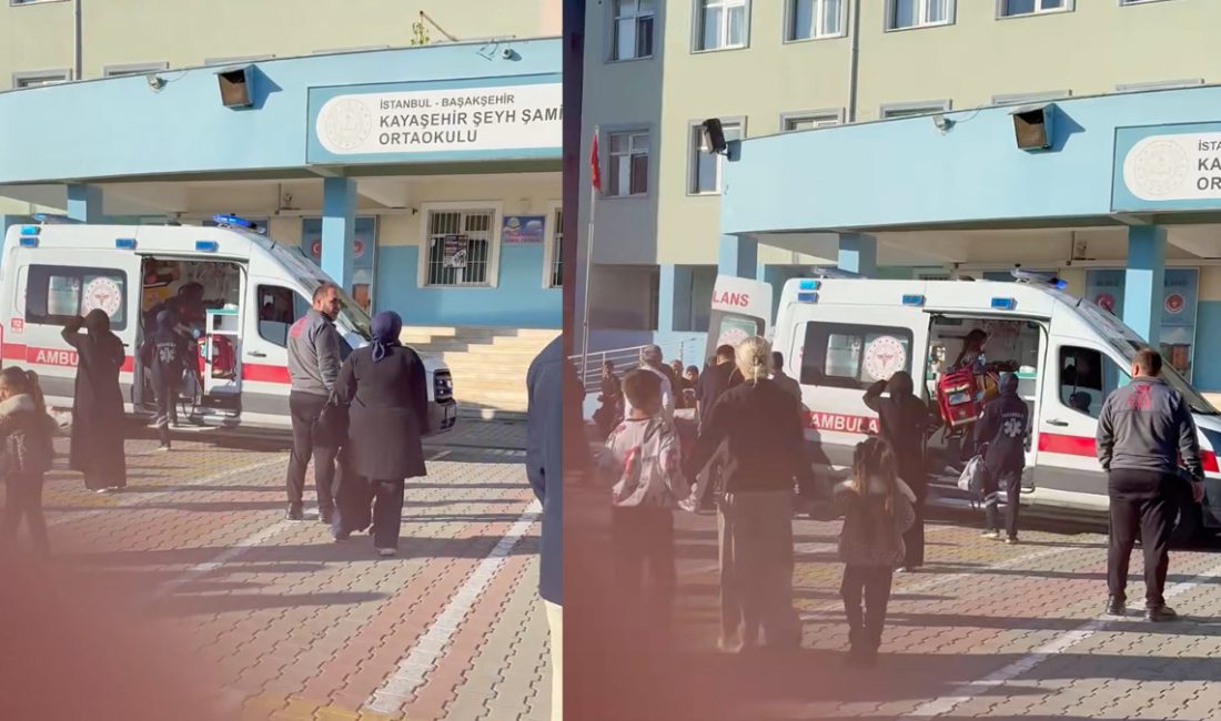 İstanbul Başakşehir'de bulunan Şeyh Şamil İmam Hatip Ortaokulu'nda dehşet anları
