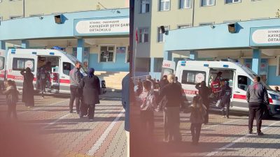 İstanbul Başakşehir'de bulunan Şeyh Şamil İmam Hatip Ortaokulu'nda dehşet anları