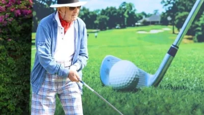 Koç Holding Onursal Başkanı Rahmi Koç, katıldığı golf etkinliğindeki renkli