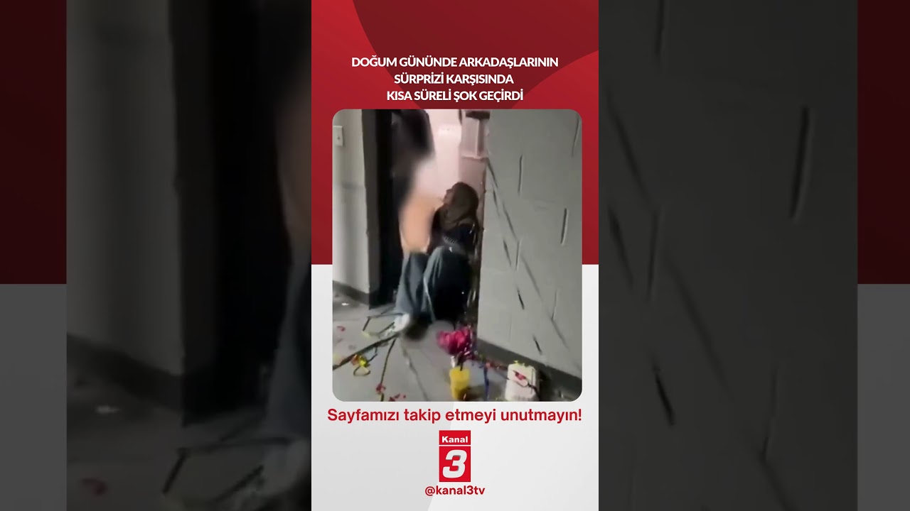Doğum gününde arkadaşlarının sürprizi karşısında kısa süreli şok geçirdi… 📶https://kanal3.com.tr/