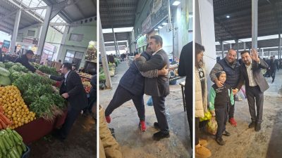 

AK Parti Afyonkarahisar İl Başkanı Dr. Özgür Kavak, pazarcı esnafını