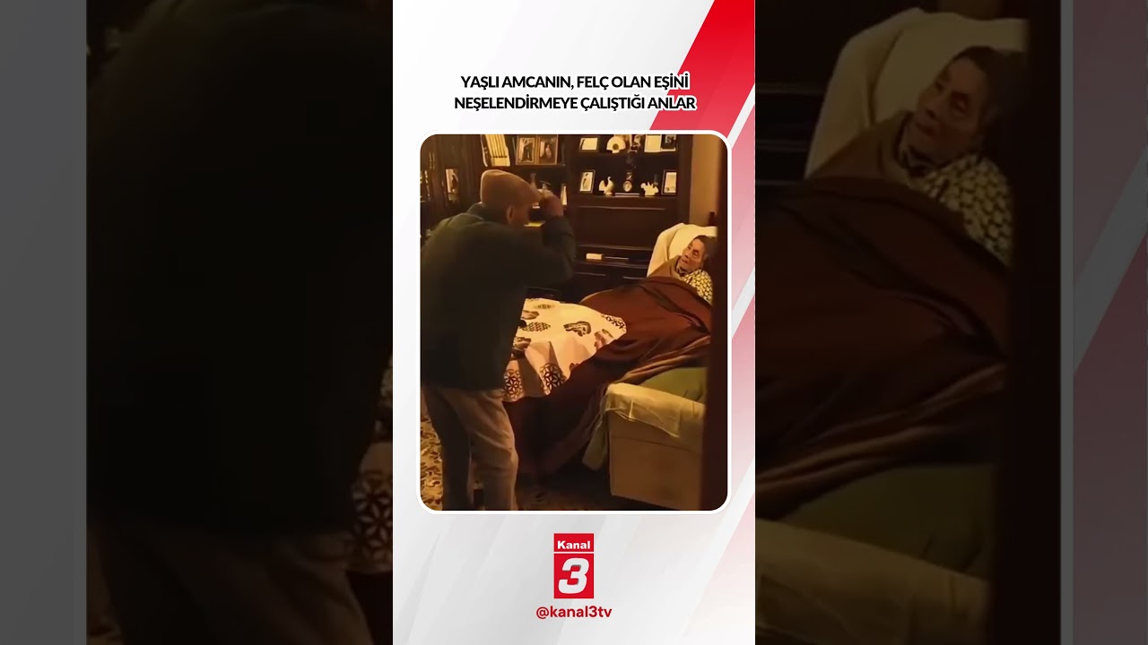 Yaşlı amcanın, felç olan eşini neşelendirmeye çalıştığı anlar… 📶https://kanal3.com.tr/ Sosyal