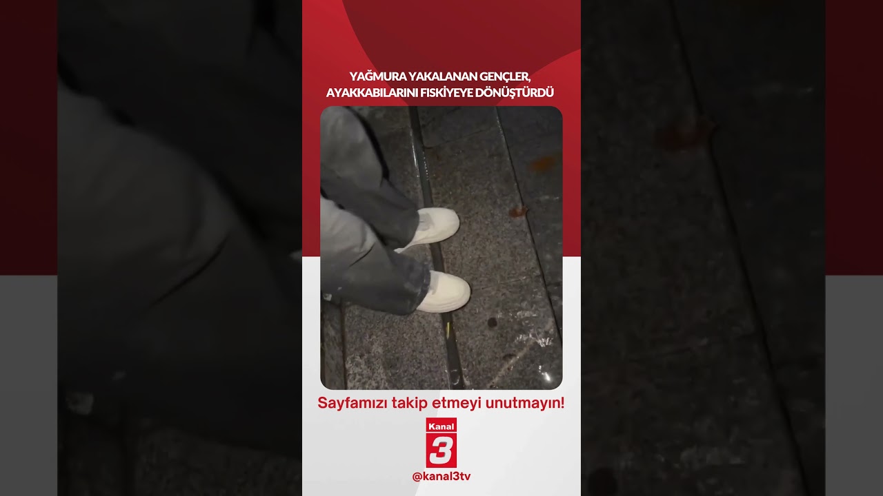 Yağmura yakalanan gençler, ayakkabılarını fıskiyeye dönüştürdü… 📶https://kanal3.com.tr/ Sosyal Medya Hesaplarımızı