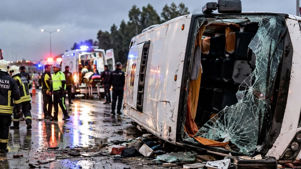 Antalya’nın Aksu ilçesinde Antalya-Isparta kara yolu üzerinde seyir halinde olan